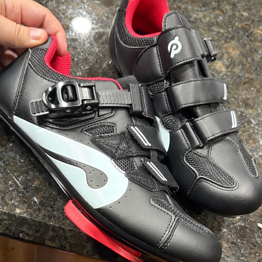 Peloton Black Sneakers with Red Accents